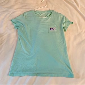 Mint green tee from Vineyard Vines